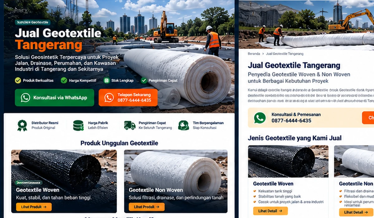 Geotextile untuk proyek Tangerang